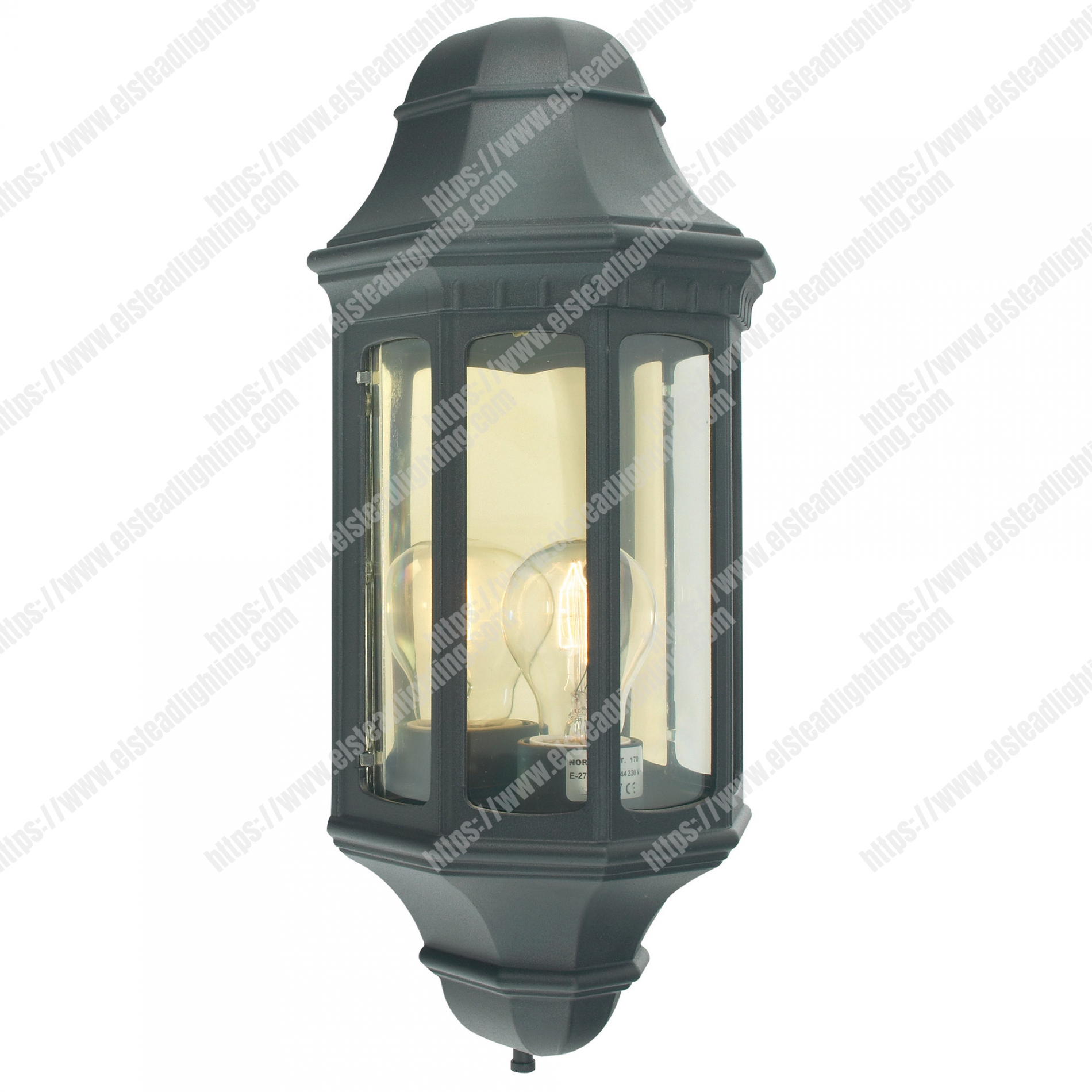 M8 1 Light Wall Lantern – Black
