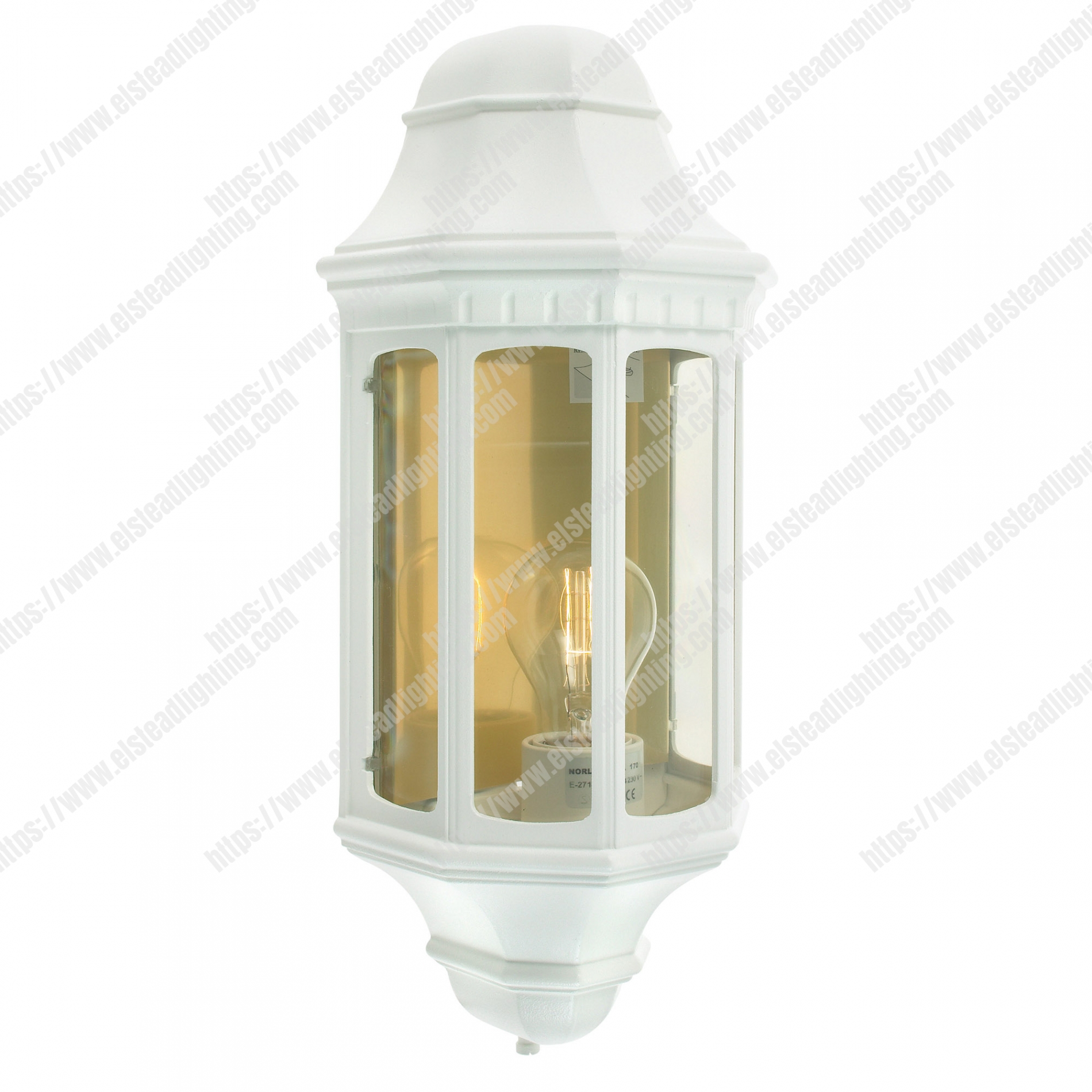 M8 1 Light Wall Lantern – White
