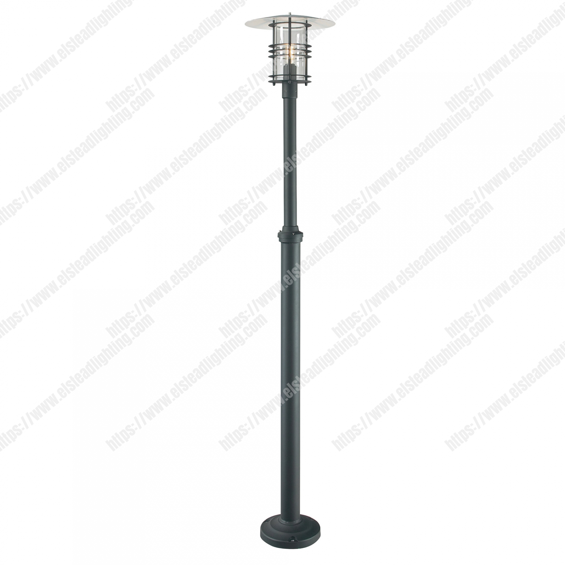 Stockholm 1 Light Grande Lamp Post – Black