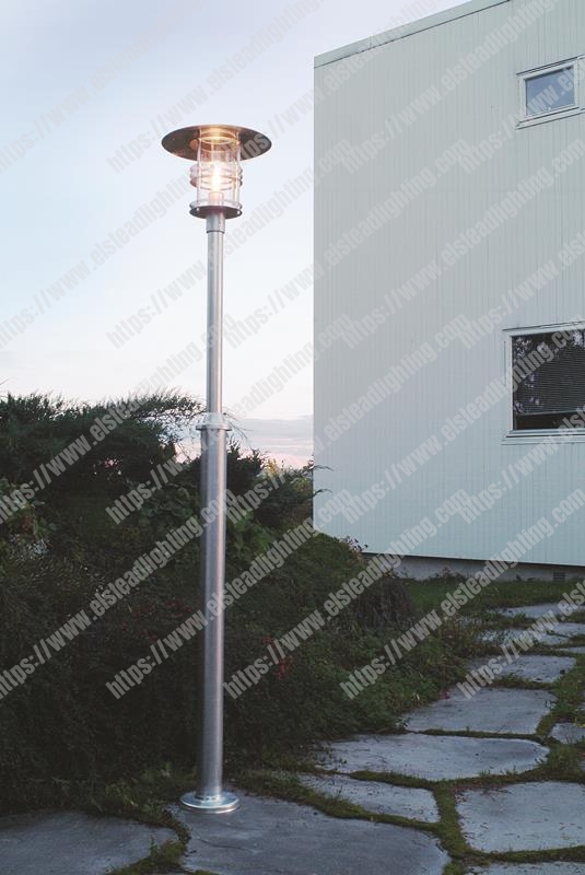 Stockholm 1 Light Grande Lamp Post - Galvanised