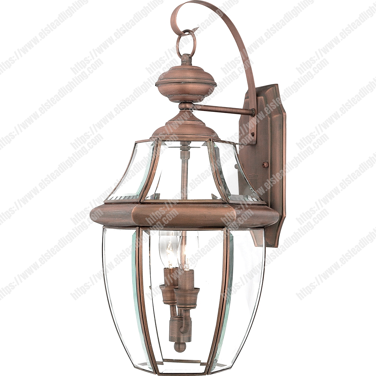 Newbury 2 Light Large Wall Lantern - Aged Copper