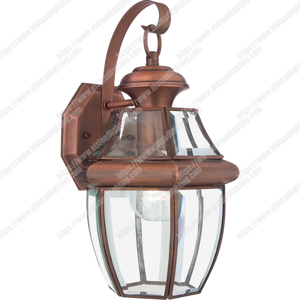 Newbury 1 Light Medium Wall Lantern – Aged Copper