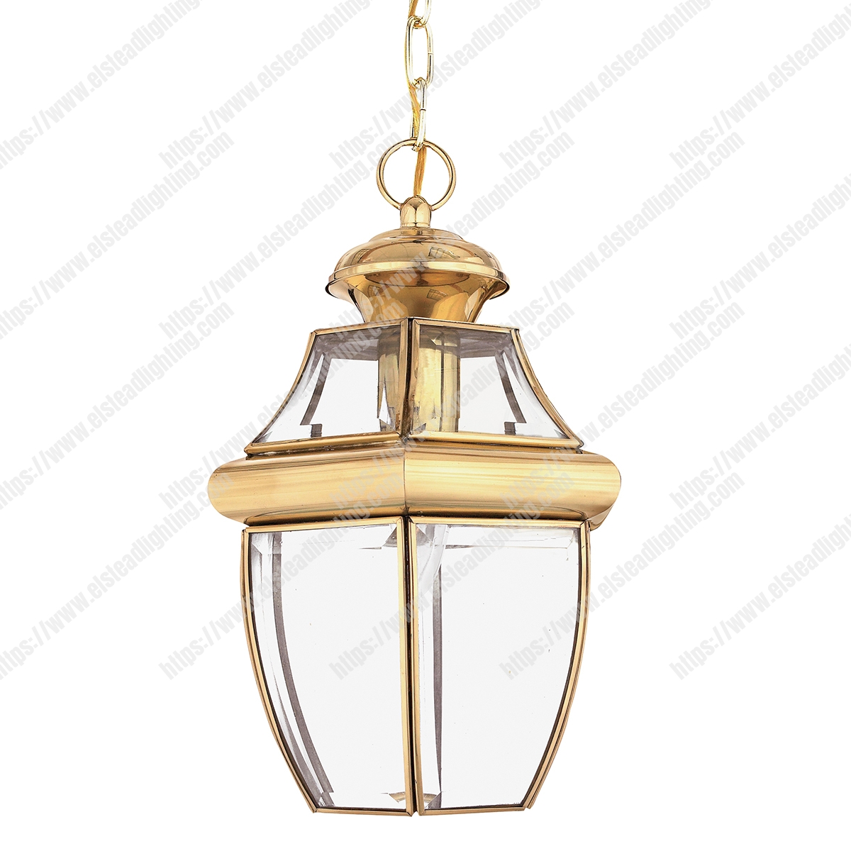 Newbury 1 Light Medium Chain Lantern – Polished Brass