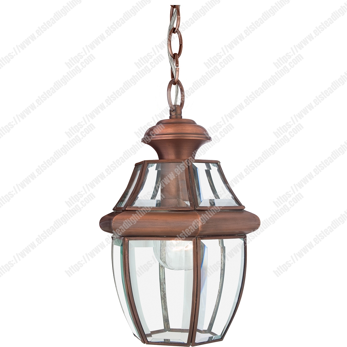 Newbury 1 Light Medium Chain Lantern – Aged Copper