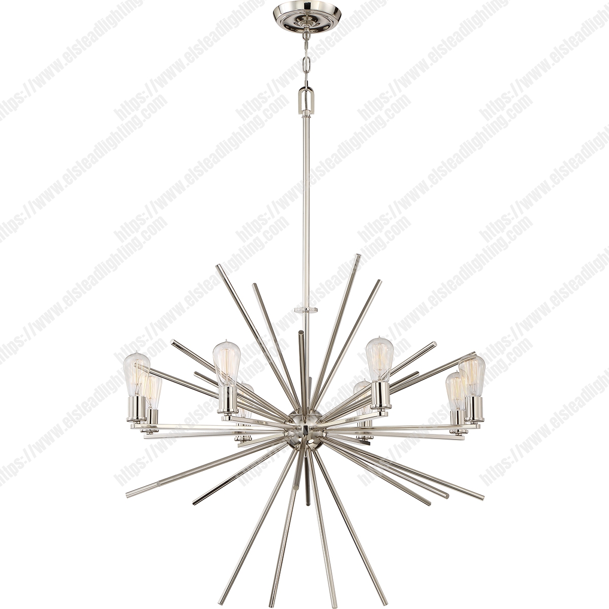 Uptown Carnegie 8 Light Chandelier - Imperial Silver