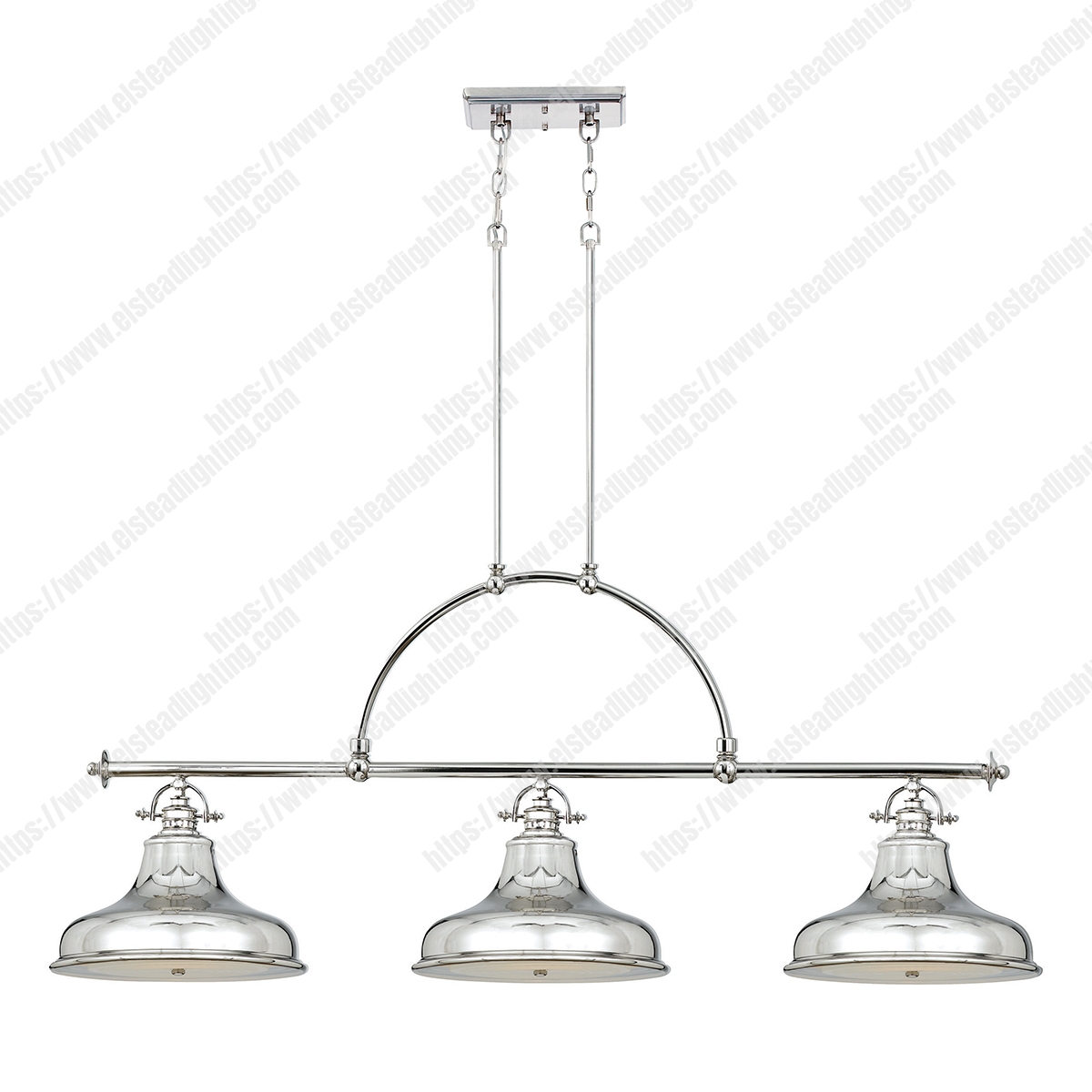 Emery 3 Light Island Light – Imperial Silver