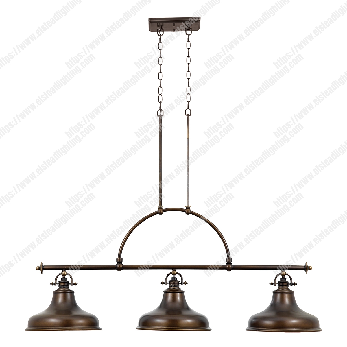 Emery 3 Light Island Light – Palladian Bronze