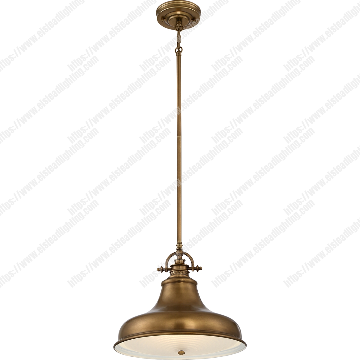 Emery 1 Light Medium Pendant – Weathered Brass