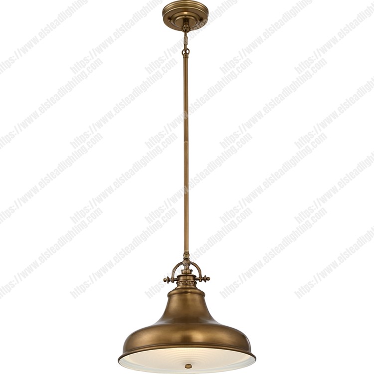 Emery 1 Light Medium Pendant - Weathered Brass