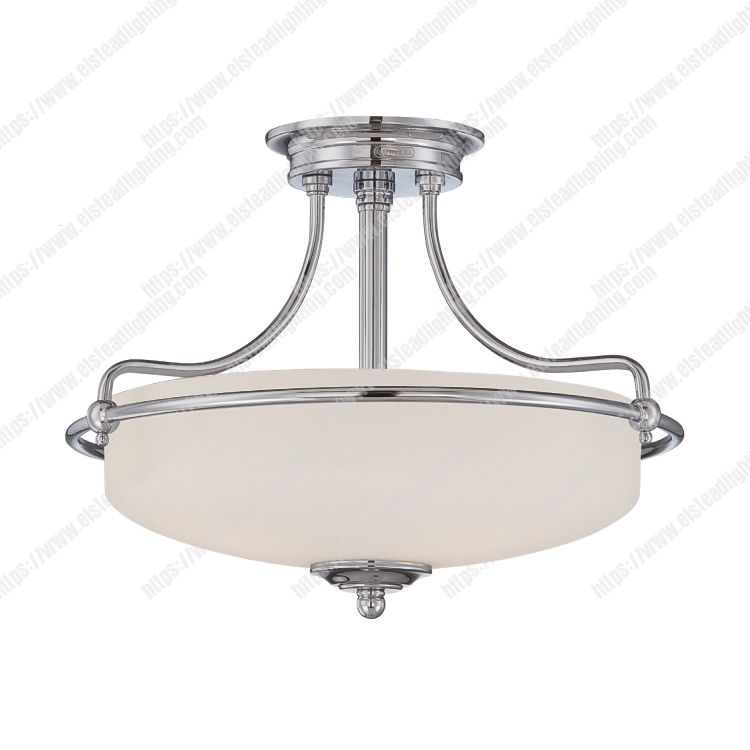 Griffin 3 Light Semi-Flush Light - Antique Nickel