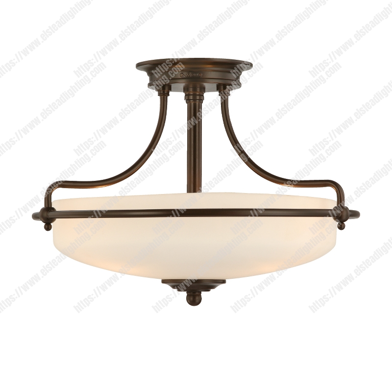 Griffin 3 Light Semi-Flush Light - Palladian Bronze