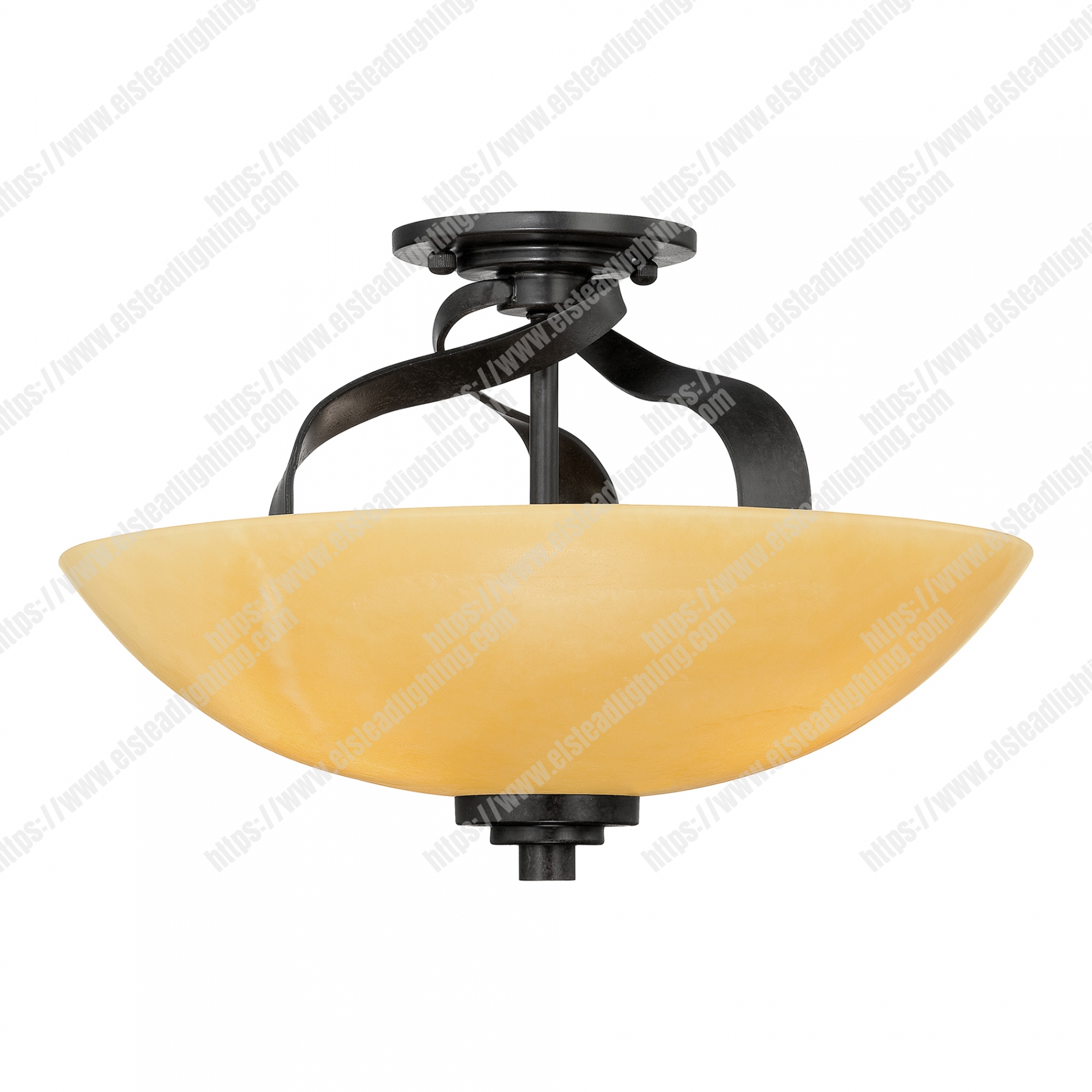 Kyle 3 Light Large Semi Flush Mount