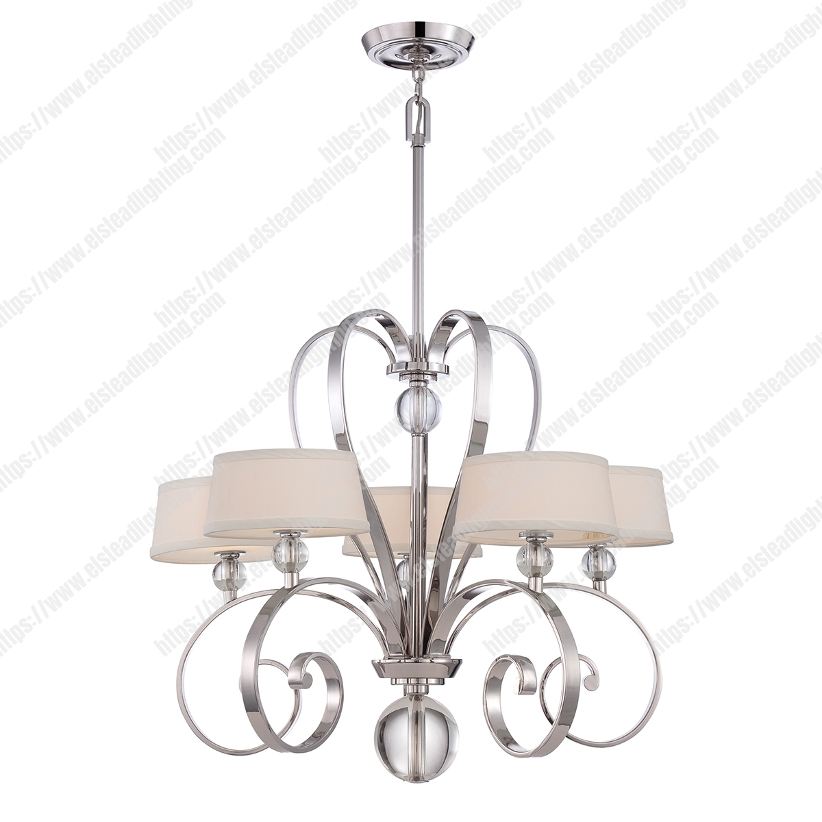 Madison Manor 5 Light Chandelier – Imperial Silver