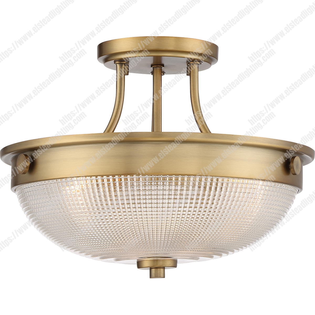 Mantle 2 Light Semi-Flush – Weathered Brass
