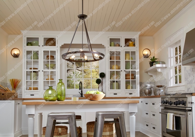 Uptown Theater Row 6 Light Chandelier - Western Bronze