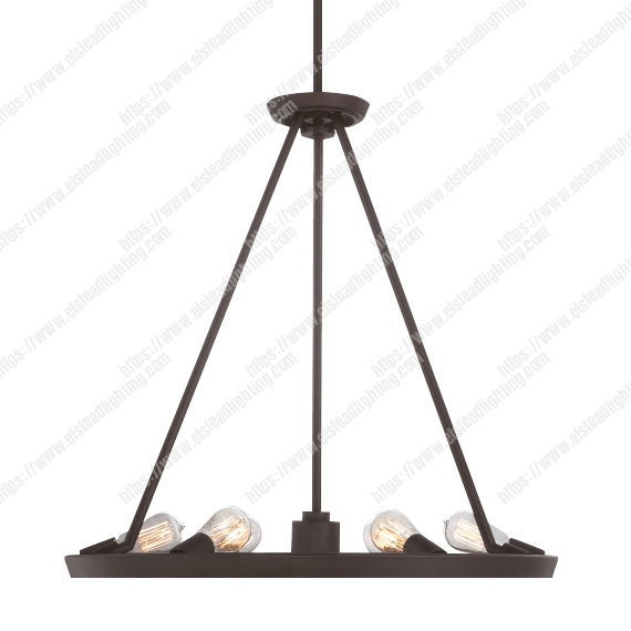 Uptown Theater Row 6 Light Chandelier - Western Bronze