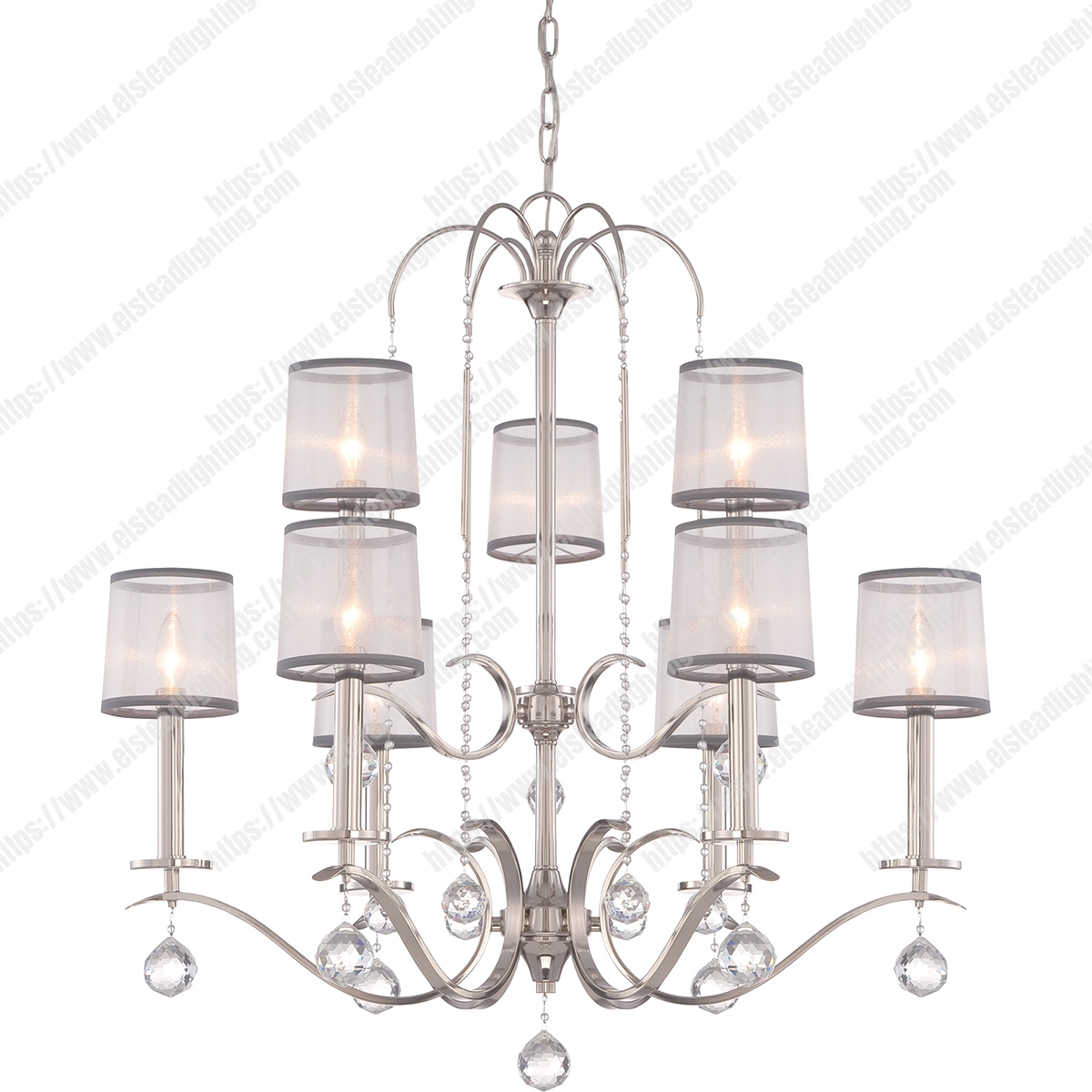 Whitney 9 Light Two Tier Chandelier