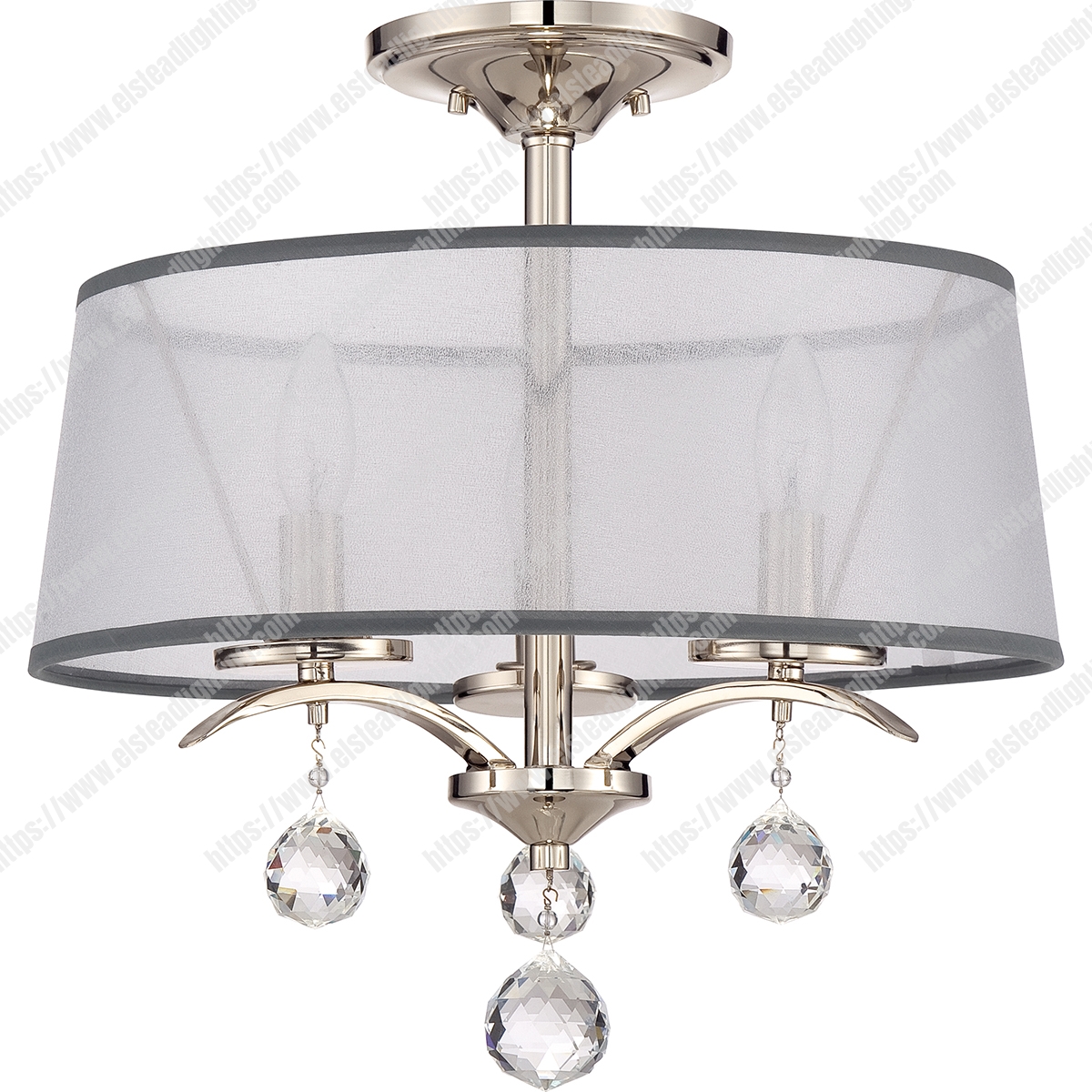 Whitney 3 Light Semi Flush/Pendant
